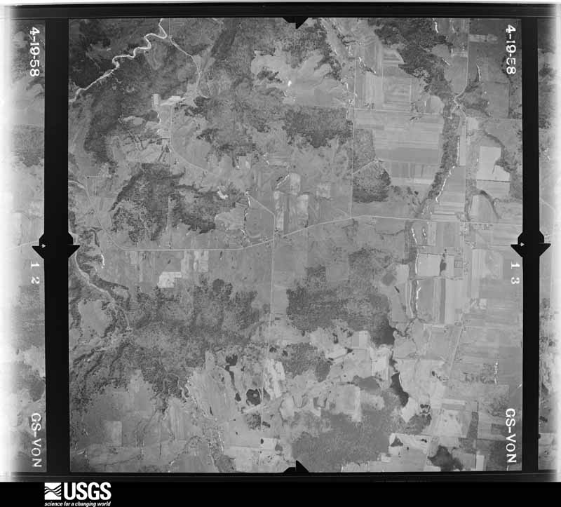 U.S. Geological Survey aerial photograph, 1958-04-19, scale 1:24000