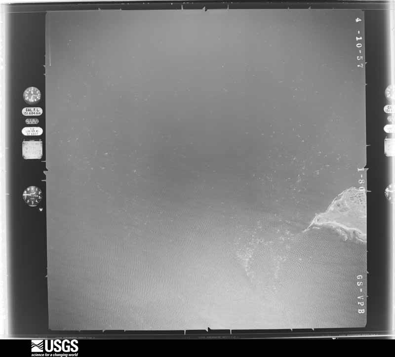 U.S. Geological Survey aerial photograph, 1957-04-10, scale 1:24000