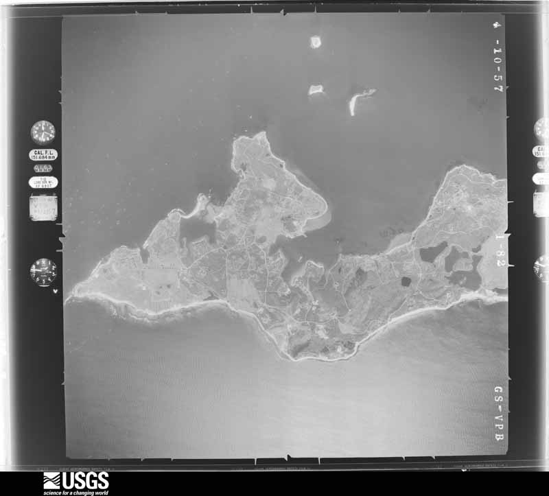 U.S. Geological Survey aerial photograph, 1957-04-10, scale 1:24000