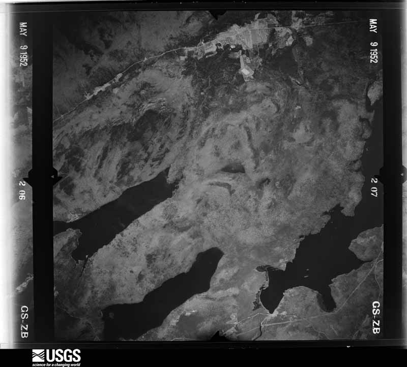 U.S. Geological Survey aerial photograph, 1952-05-09, scale 1:40000