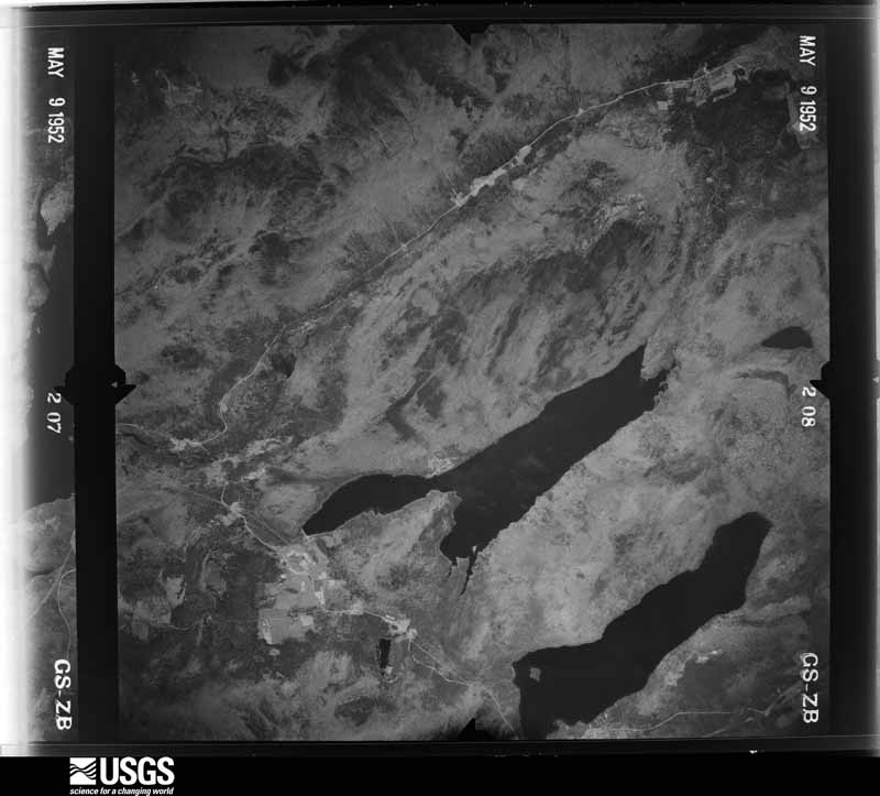 U.S. Geological Survey aerial photograph, 1952-05-09, scale 1:40000