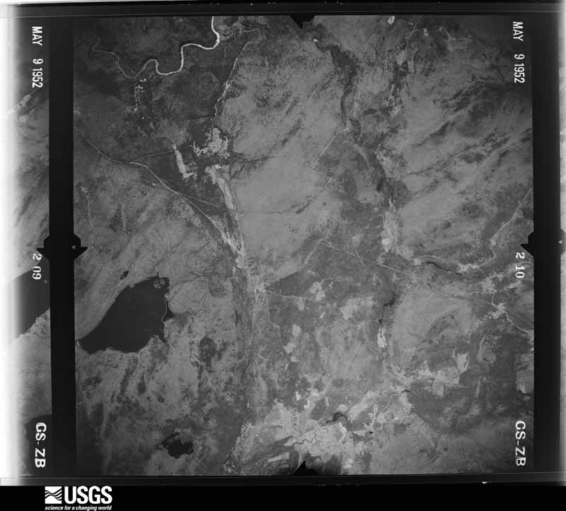 U.S. Geological Survey aerial photograph, 1952-05-09, scale 1:40000