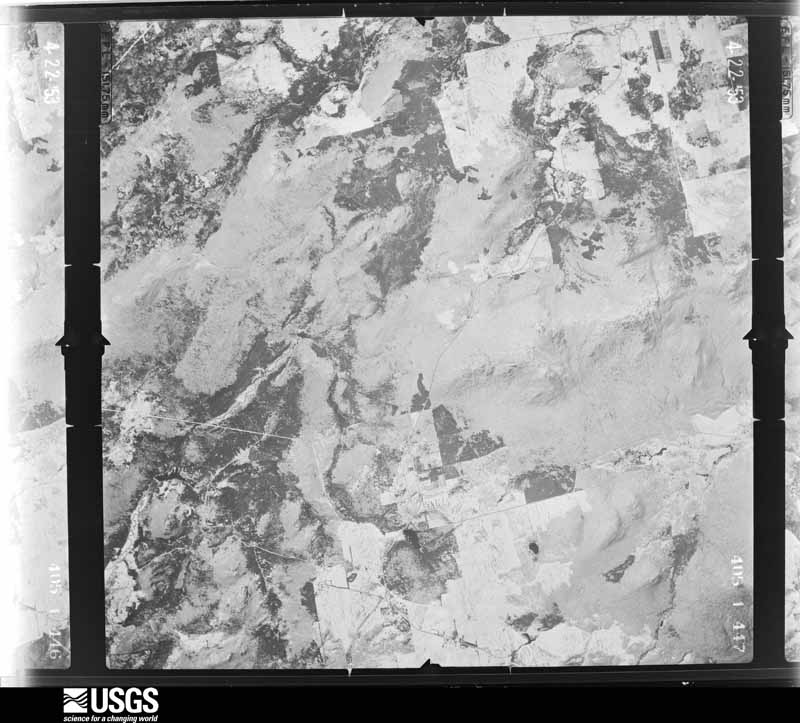 U.S. Geological Survey aerial photograph, 1953-04-22, scale 1:40000