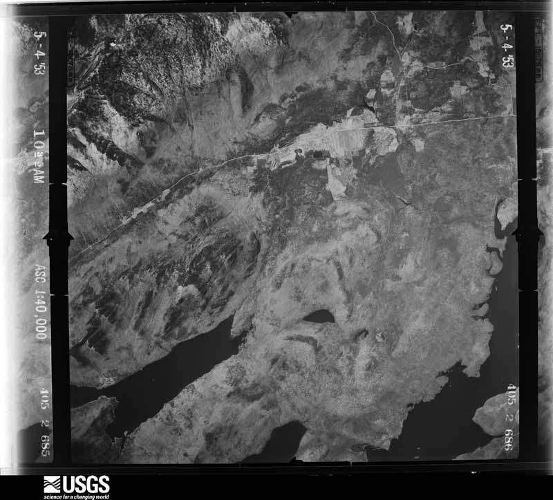 U.S. Geological Survey aerial photograph, 1953-05-04, scale 1:40000