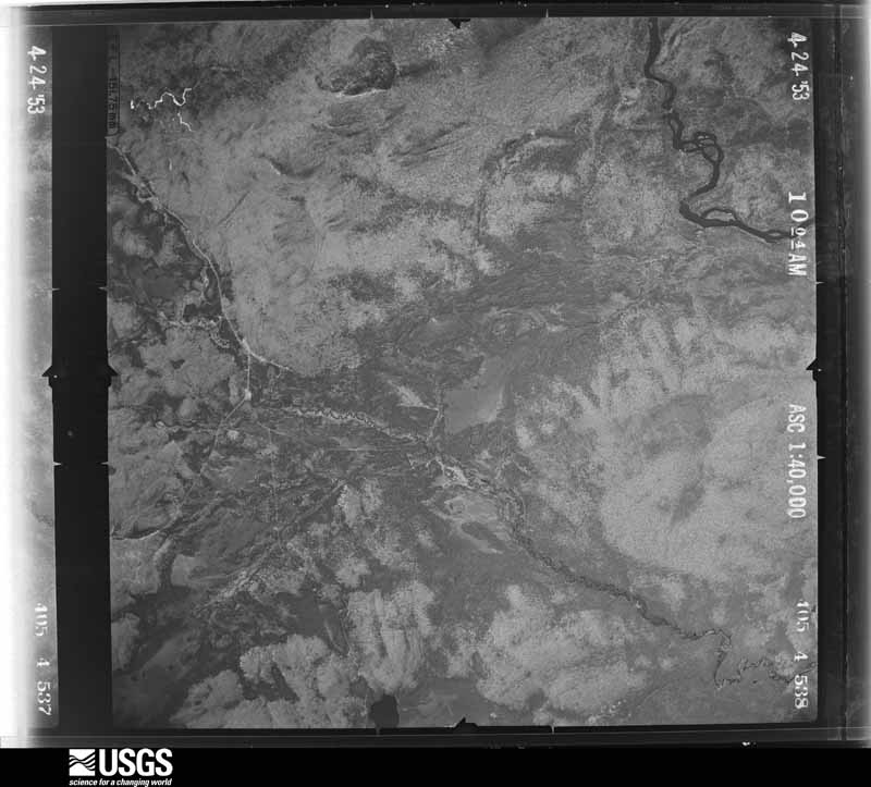 U.S. Geological Survey aerial photograph, 1953-04-24, scale 1:40000