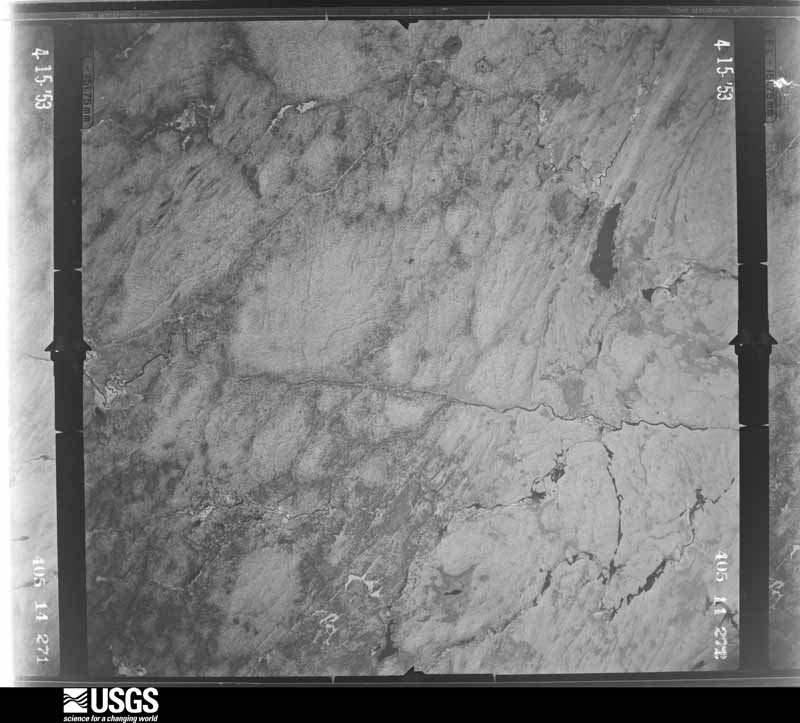 U.S. Geological Survey aerial photograph, 1953-04-15, scale 1:40000