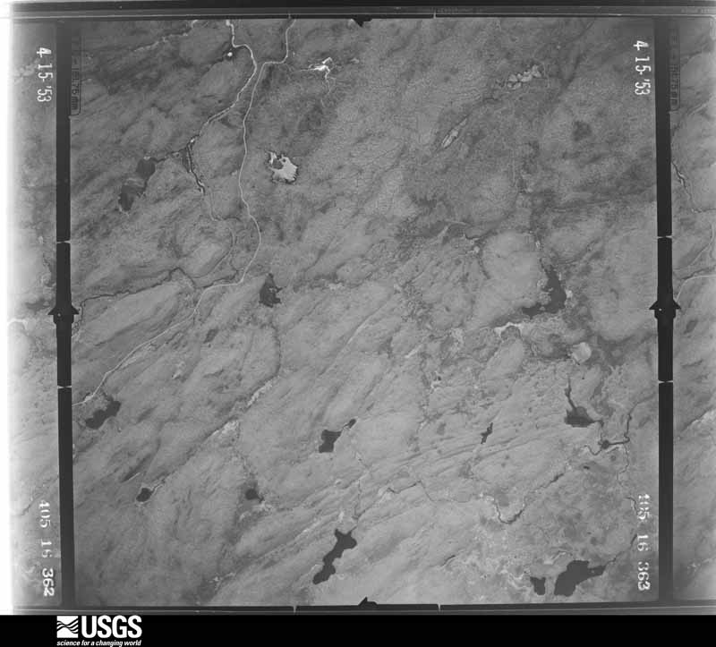 U.S. Geological Survey aerial photograph, 1953-04-15, scale 1:40000