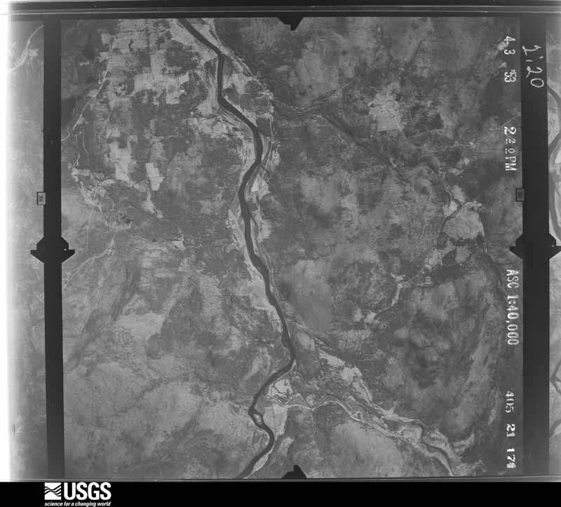U.S. Geological Survey aerial photograph, 1953-04-03, scale 1:40000