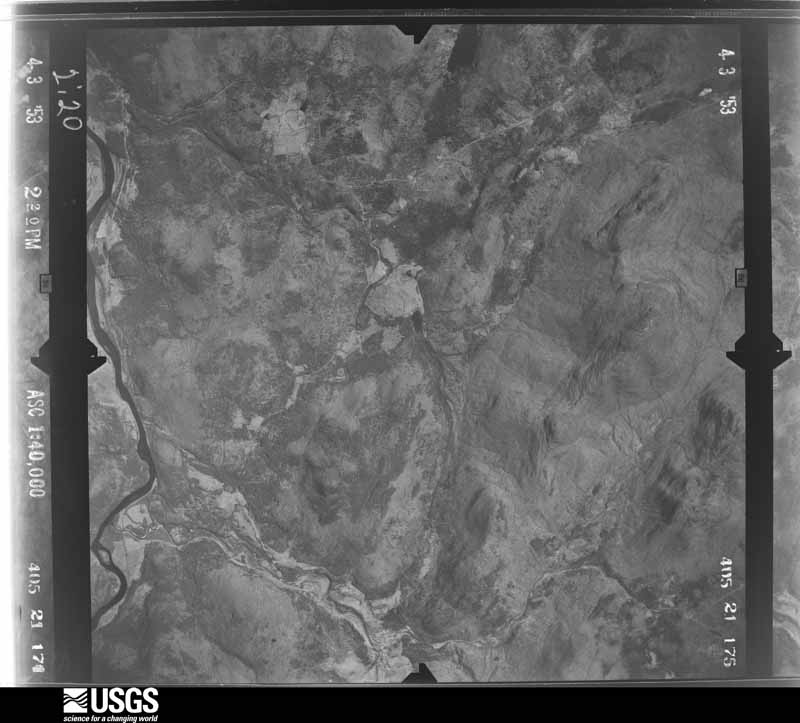 U.S. Geological Survey aerial photograph, 1953-04-03, scale 1:40000