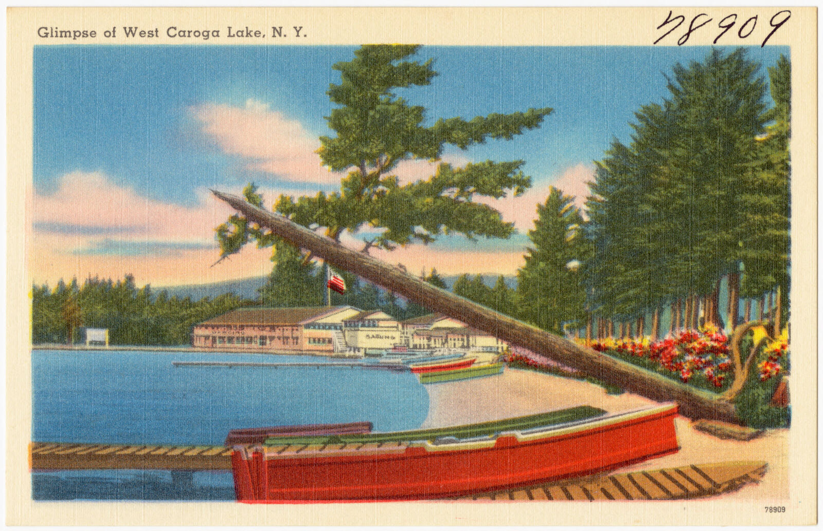 Glimpse of West Caroga Lake, N. Y., Boston Public Library - undated