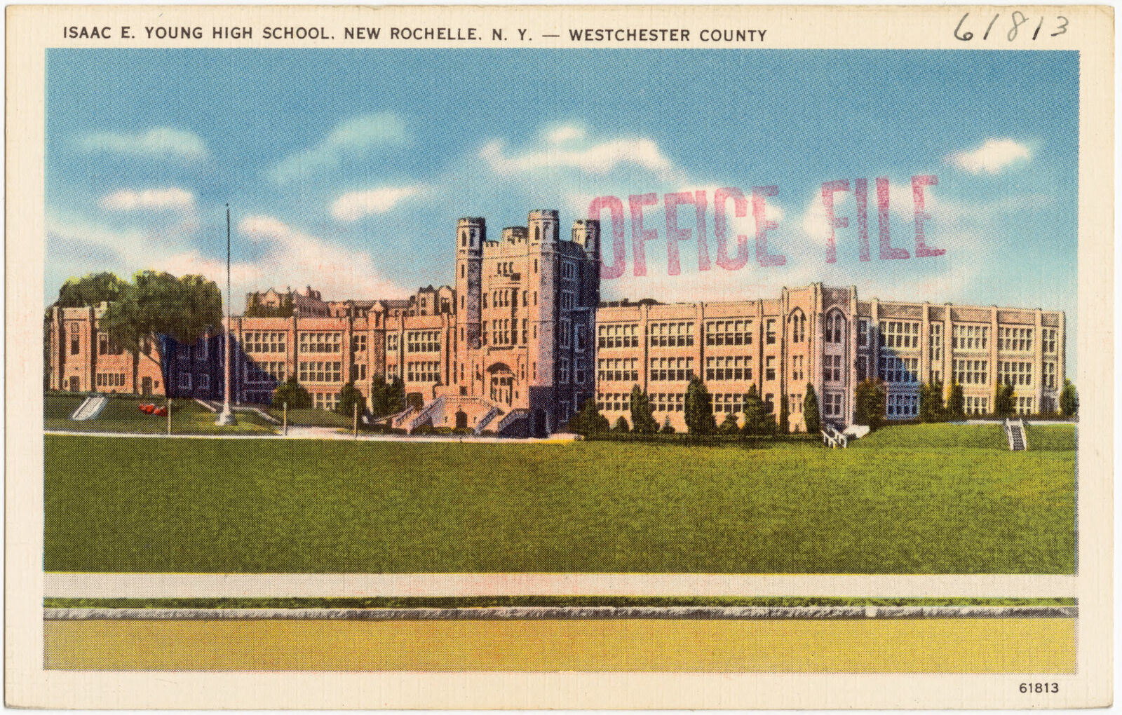 Isaac E. Young High School, New Rochelle, N. Y. -- Westchester County, Boston Public Library - undated