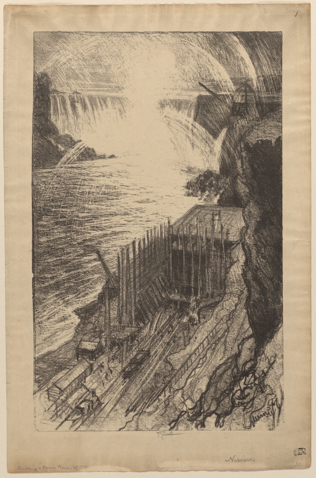 Building a power house, Boston Public Library - undated