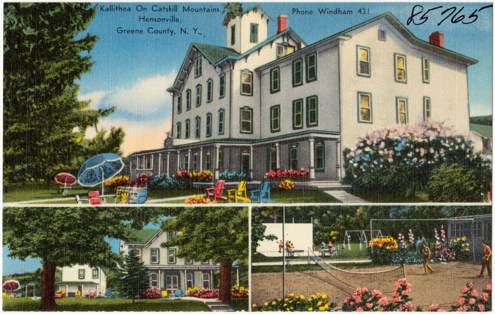 Kallithea on Catskill Mountains, Hensonville, Greene County, N. Y. Phone Windham 431, Boston Public Library - undated