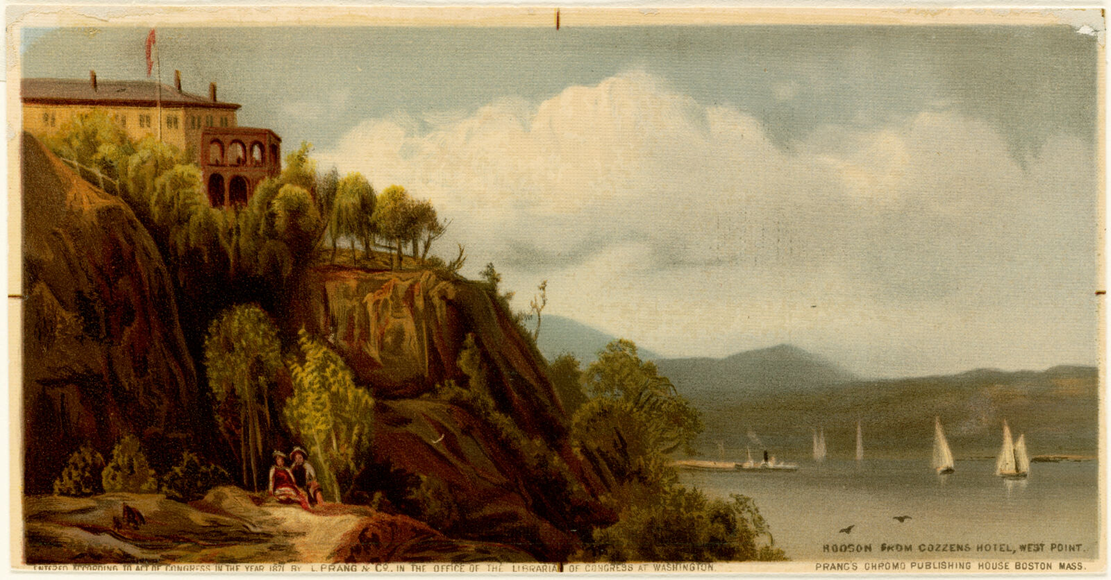 Hudson from Cozzens Hotel, West Point, Boston Public Library - undated