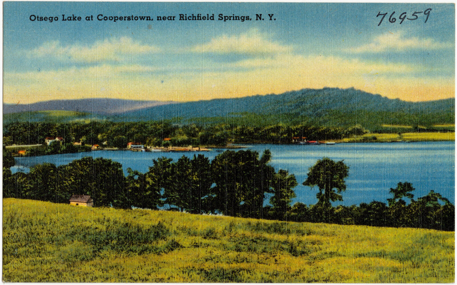 Ostego Lake at Cooperstown, near Richfield Springs, N. Y., Boston Public Library - undated