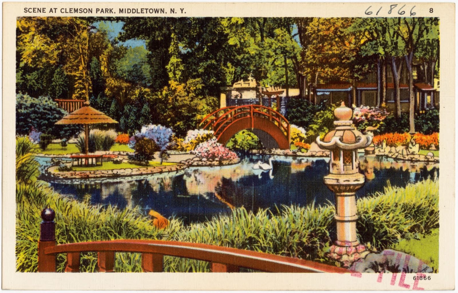 Scene at Clemson Park, Middletown, N. Y., Boston Public Library - undated