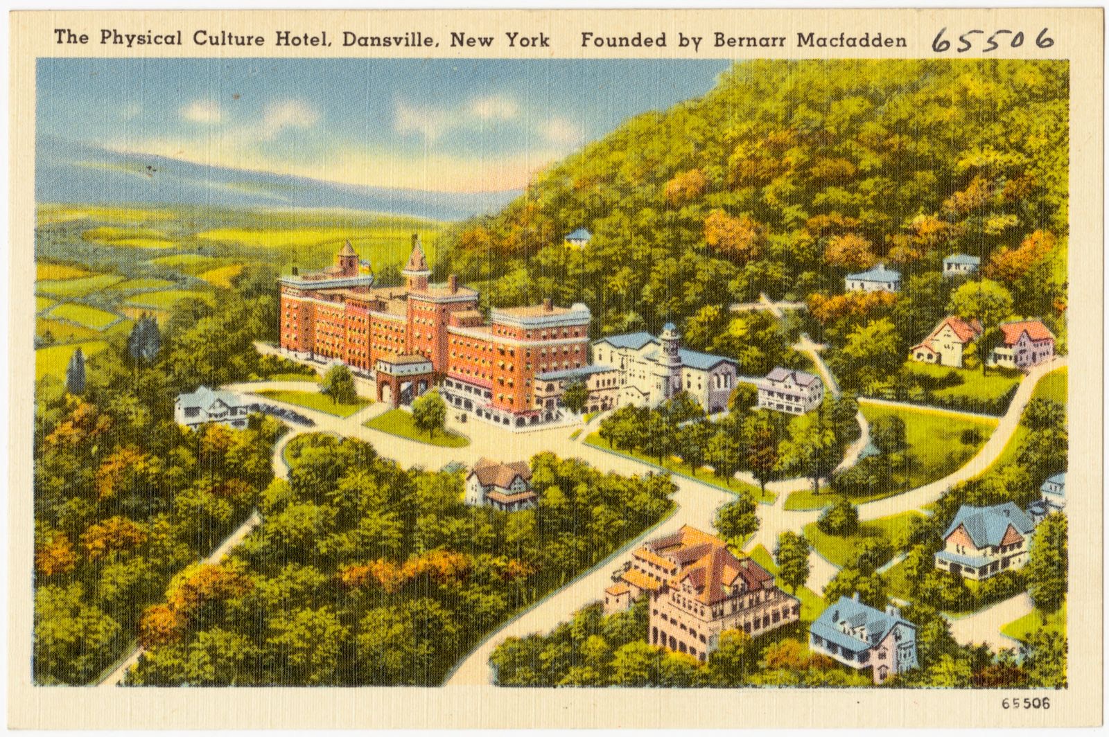 The Physical Culture Hotel, Dansville, New York. Founded by Bernarr Macfadden, Boston Public Library - undated