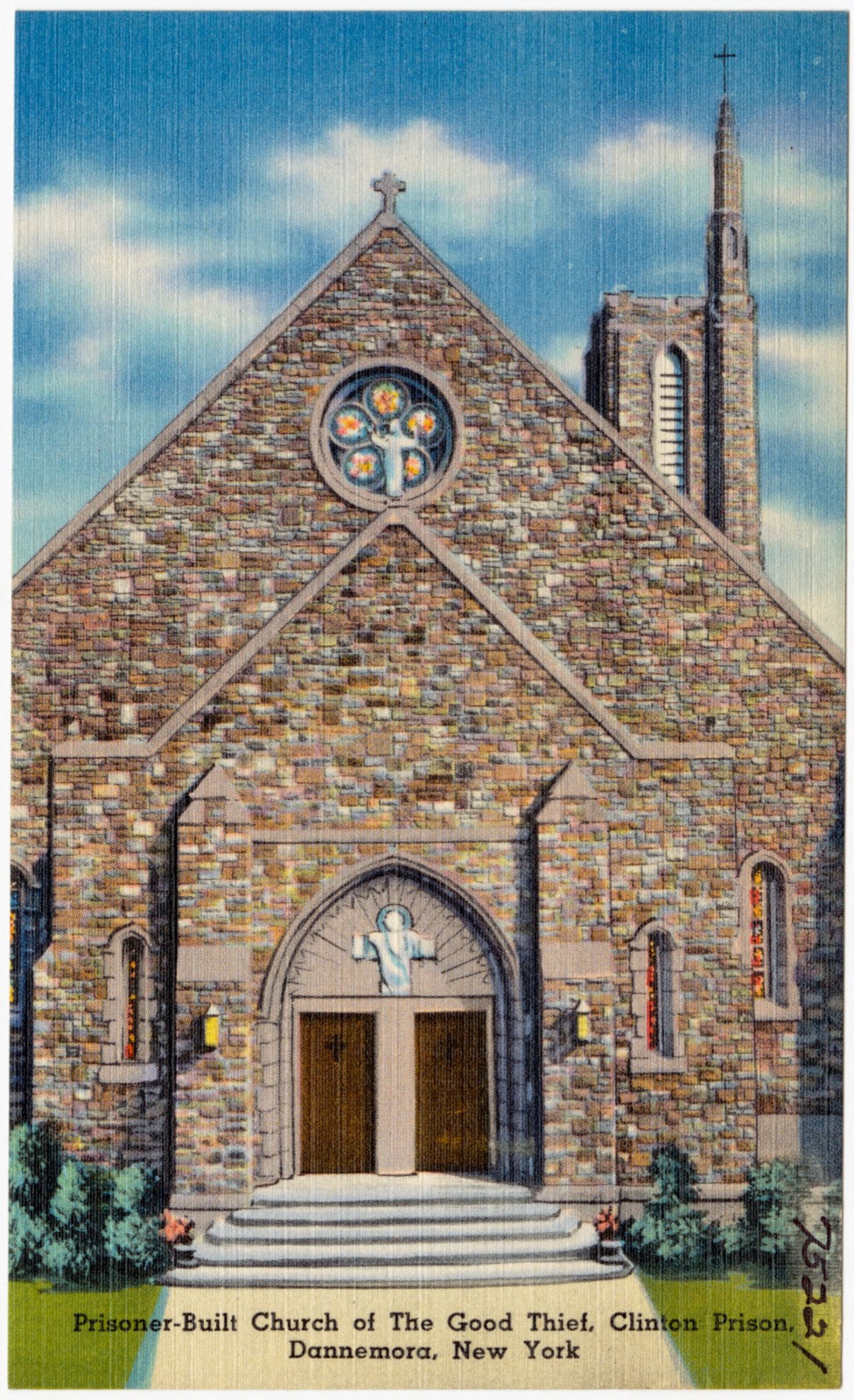 Prisoner-built Church of the Good Thief, Clinton Prison, Dannemora, New York, Boston Public Library - undated