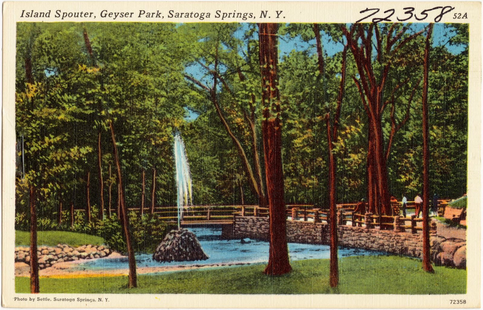 Island Spouter, Geyser Park, Saratoga Springs, N. Y., Boston Public Library - undated