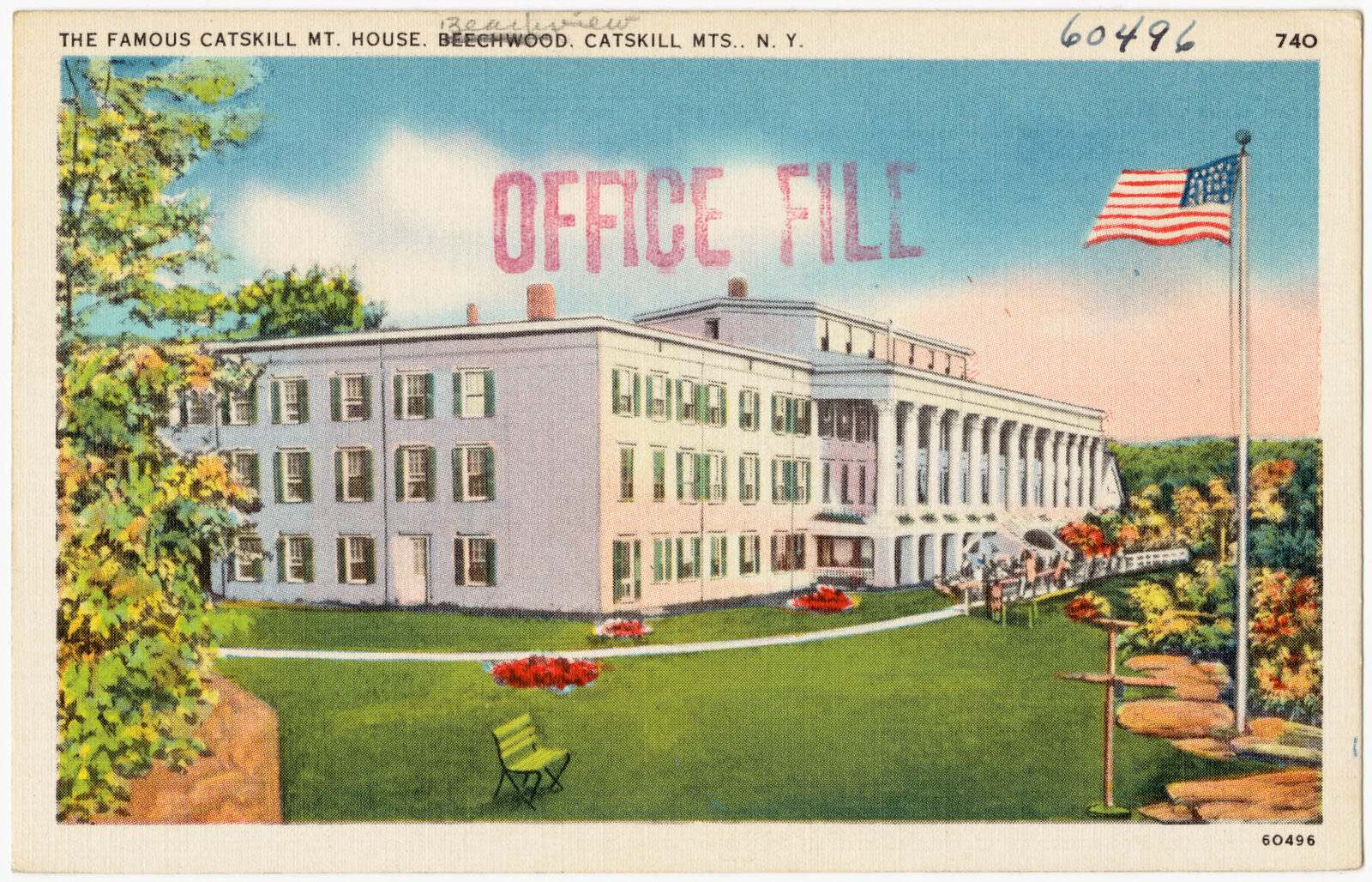 The Famous Catskill Mt. House, Beechwood (Beachview), Catskill Mts., N. Y., Boston Public Library - undated