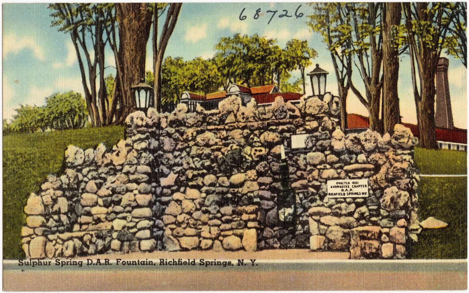 Sulphur Spring D.A.R. fountain, Richfield Springs, N. Y., Boston Public Library - undated