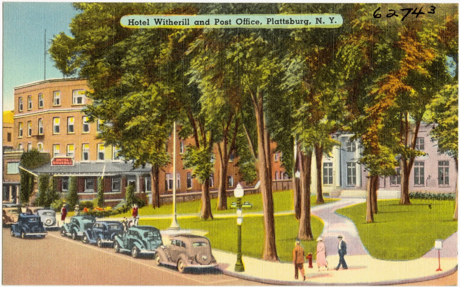 Hotel Witherill and post office, Plattsburg, N. Y., Boston Public Library - undated