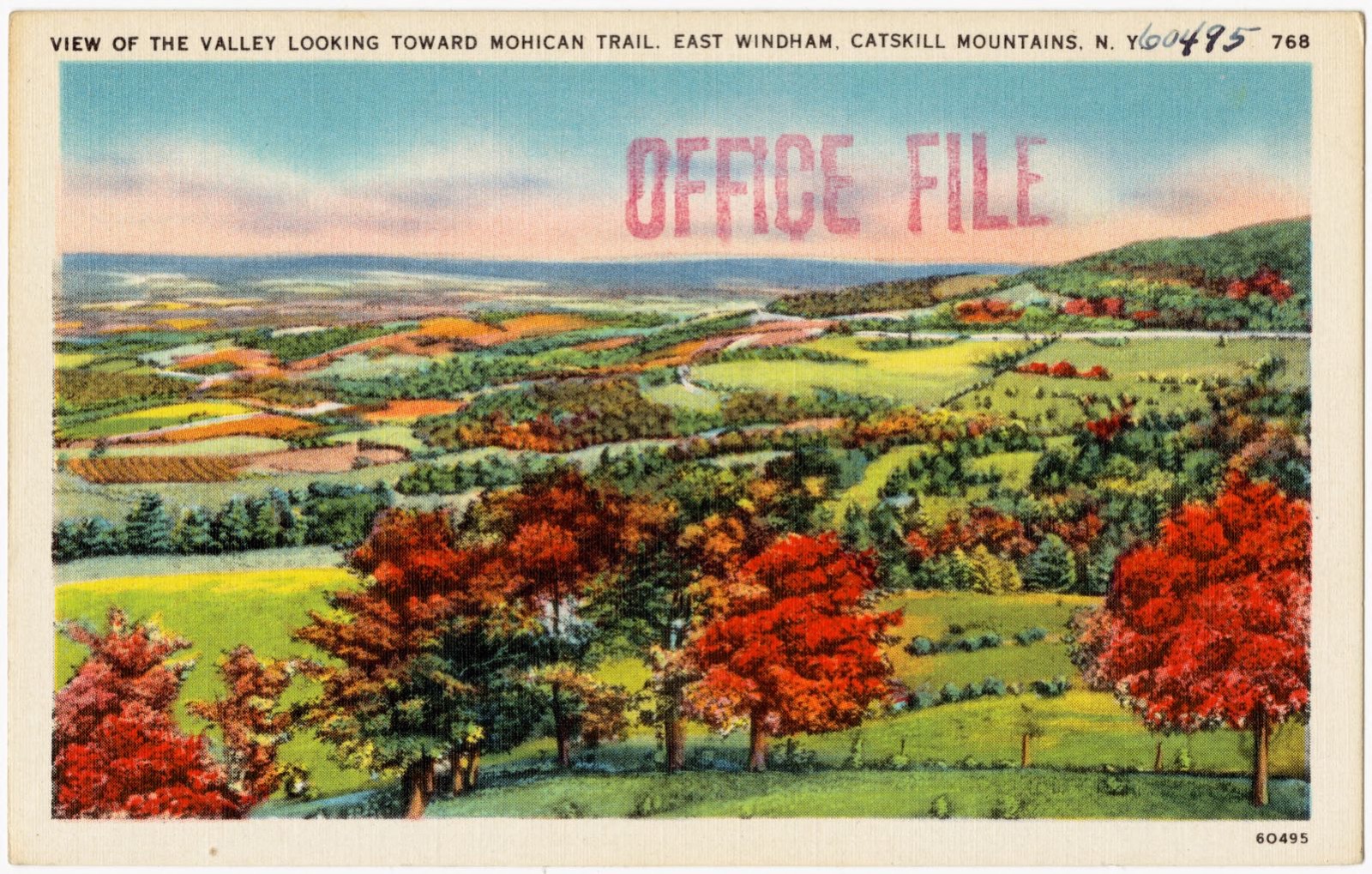 View of the valley looking toward Mohican Trail, East Windham, Catskill Mountains, N. Y., Boston Public Library - undated