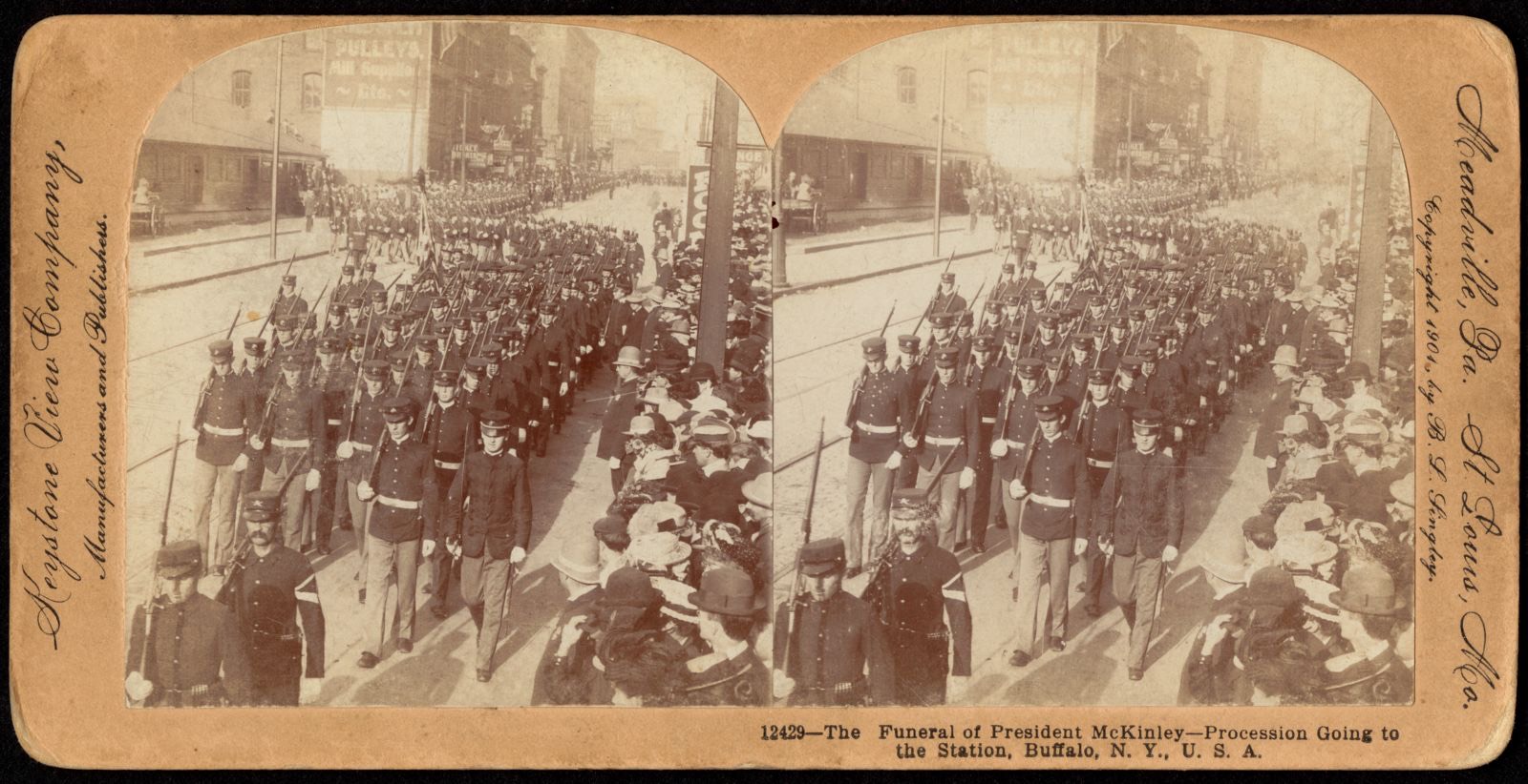 The funeral of President McKinley - procession going to the station, Buffalo, N.Y., U.S.A., Boston Public Library - undated