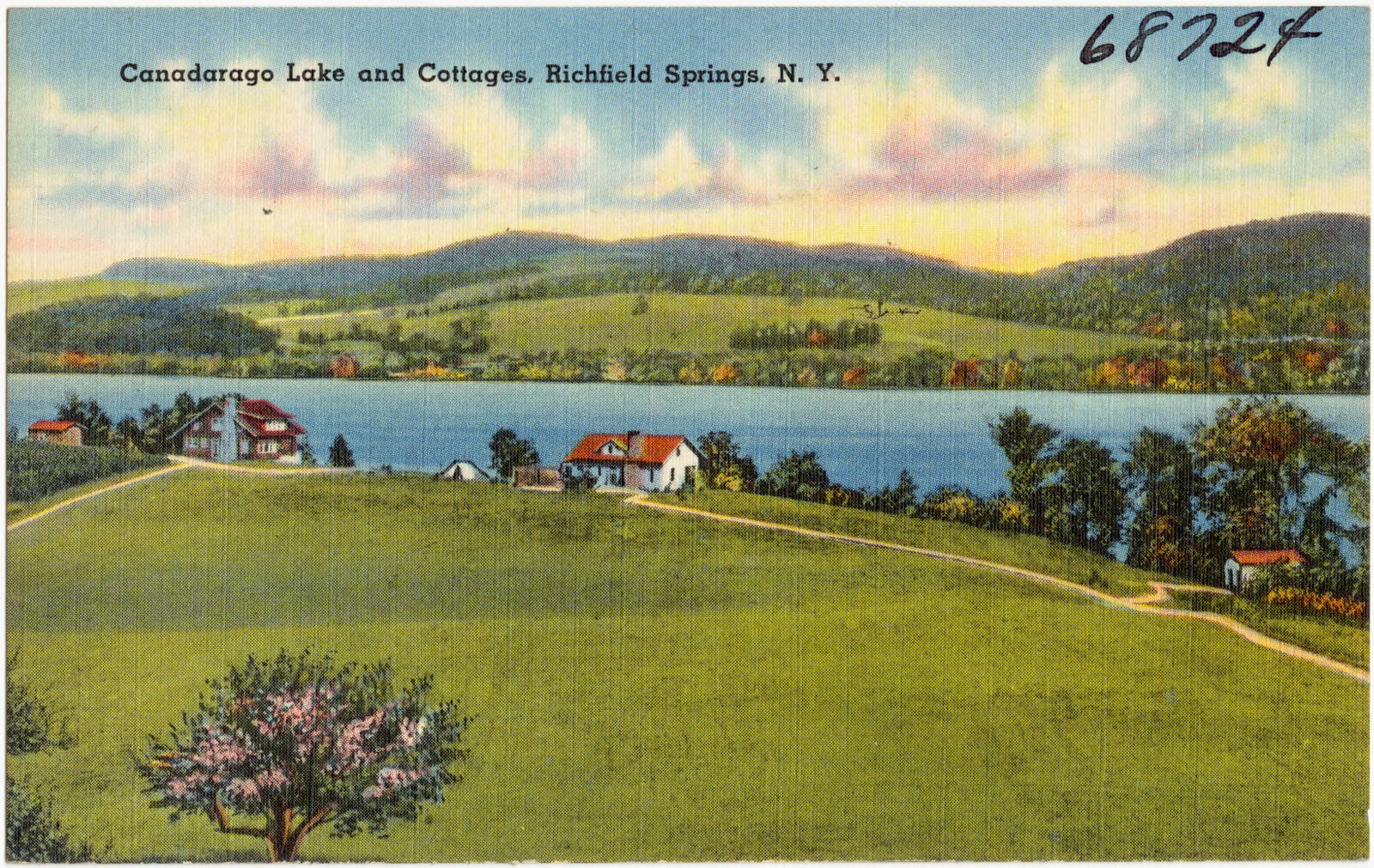 Canadarago Lake and Cottages, Richfield Springs, N. Y., Boston Public Library - undated