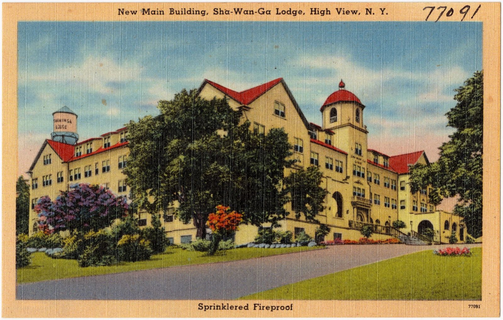 New main building, Sha-Wan-Ga Lodge, High View, N. Y. Sprinklered fireproof, Boston Public Library - undated