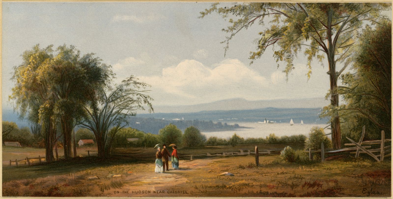 On the Hudson near Catskill, Boston Public Library - undated