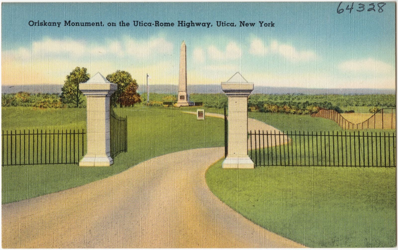 Oriskany Monument, on the Utica-Rome highway, Utica, New York, Boston Public Library - undated