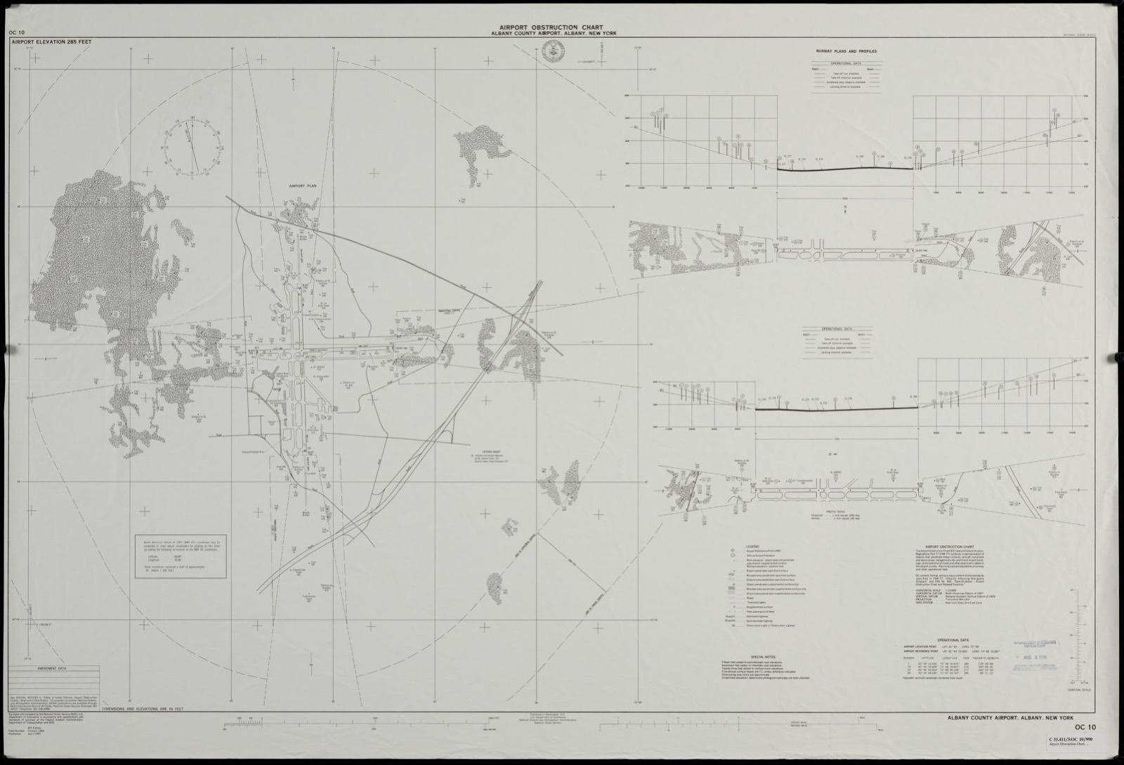 Airport obstruction chart, Boston Public Library - undated