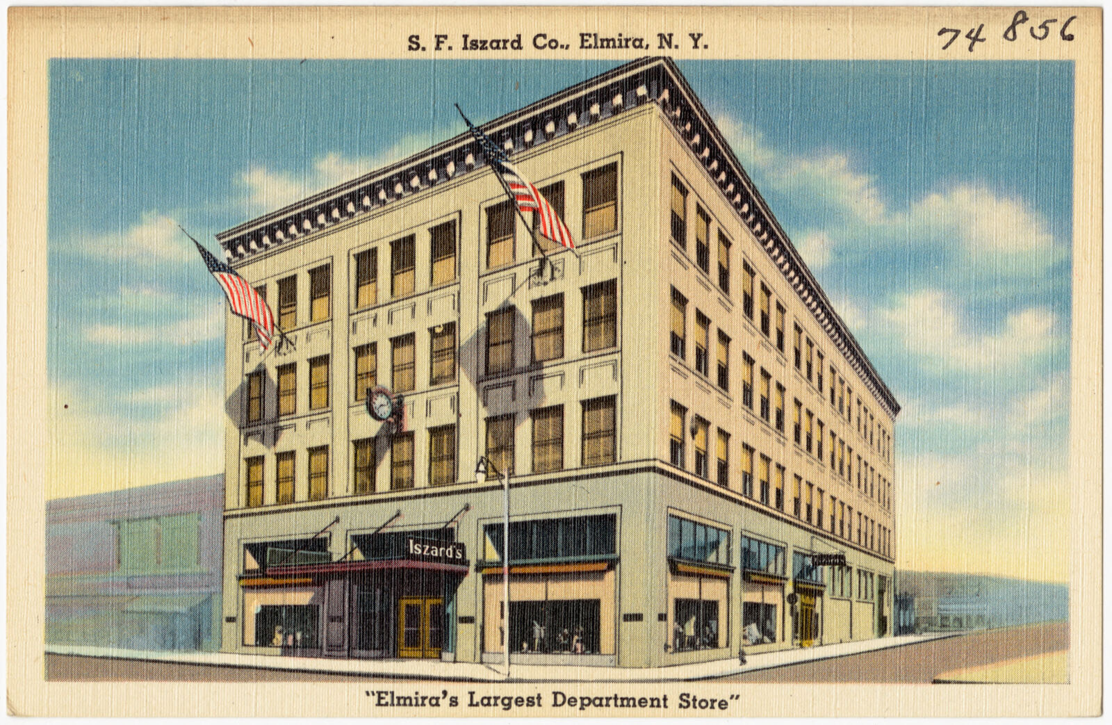 S. F. Iszard Co., Elmira, N. Y., "Elmira's largest department store.", Boston Public Library - undated