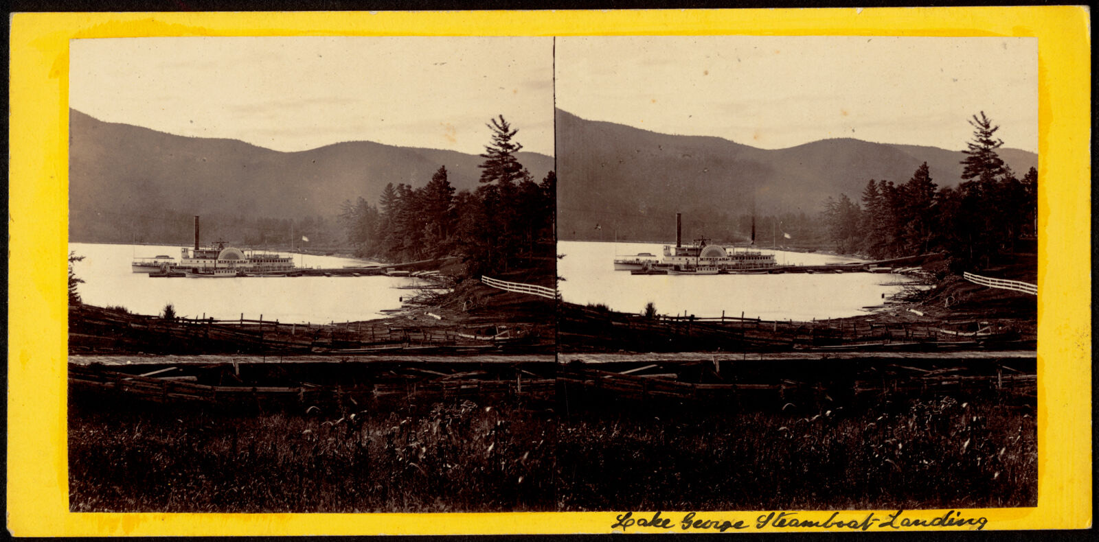Steamboat landing, south end of the lake, Boston Public Library - undated
