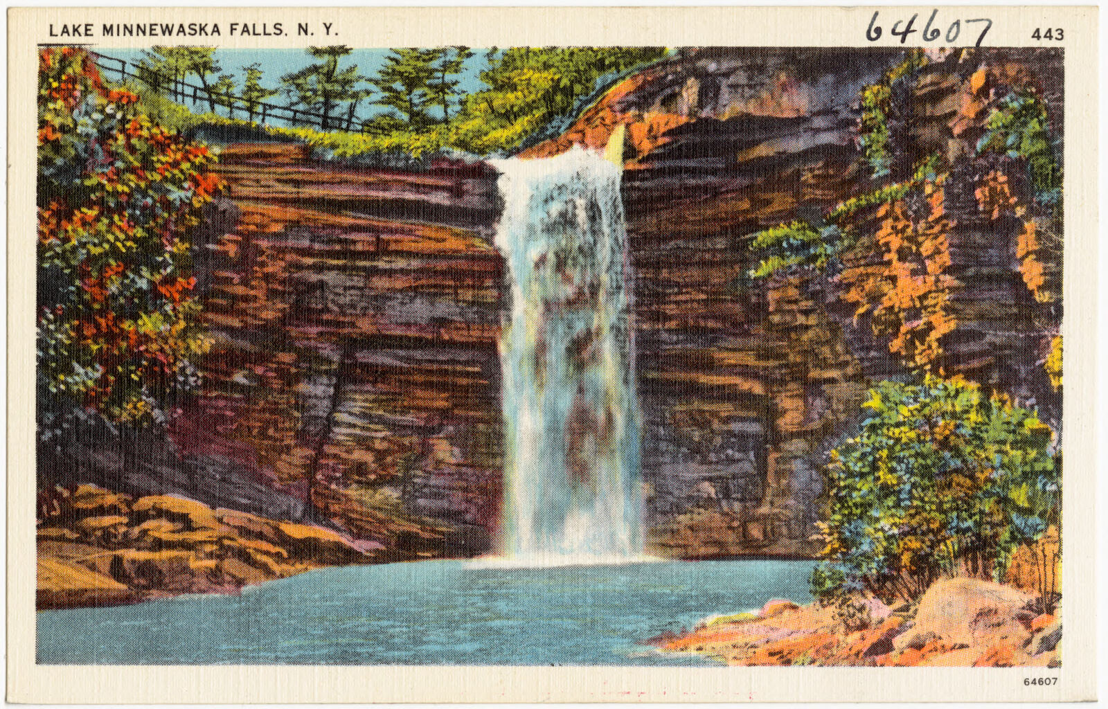 Lake Minnewaska Falls, N. Y., Boston Public Library - undated