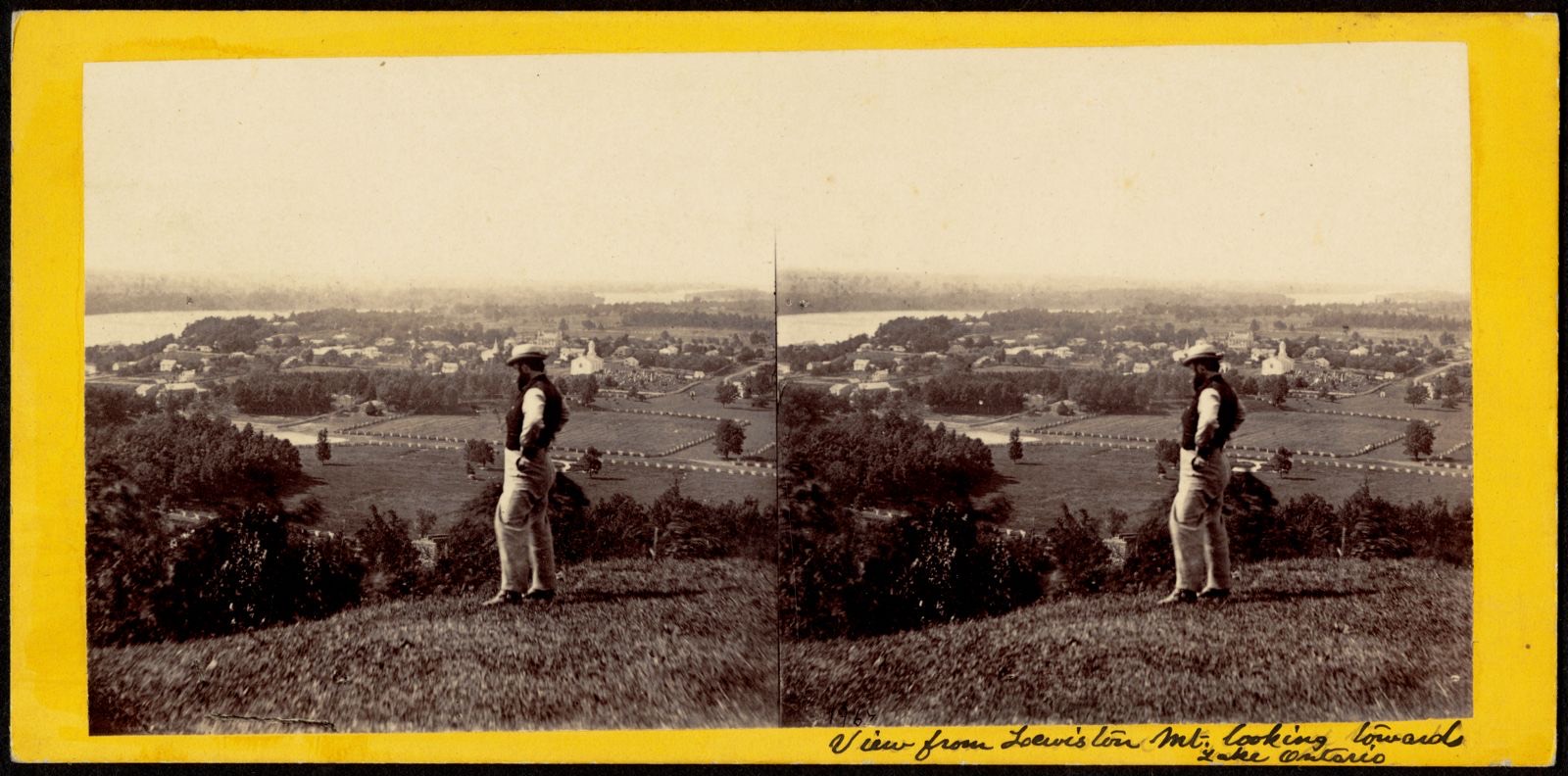 View from Lewiston Mountain, looking towards Lake Ontario, Boston Public Library - undated