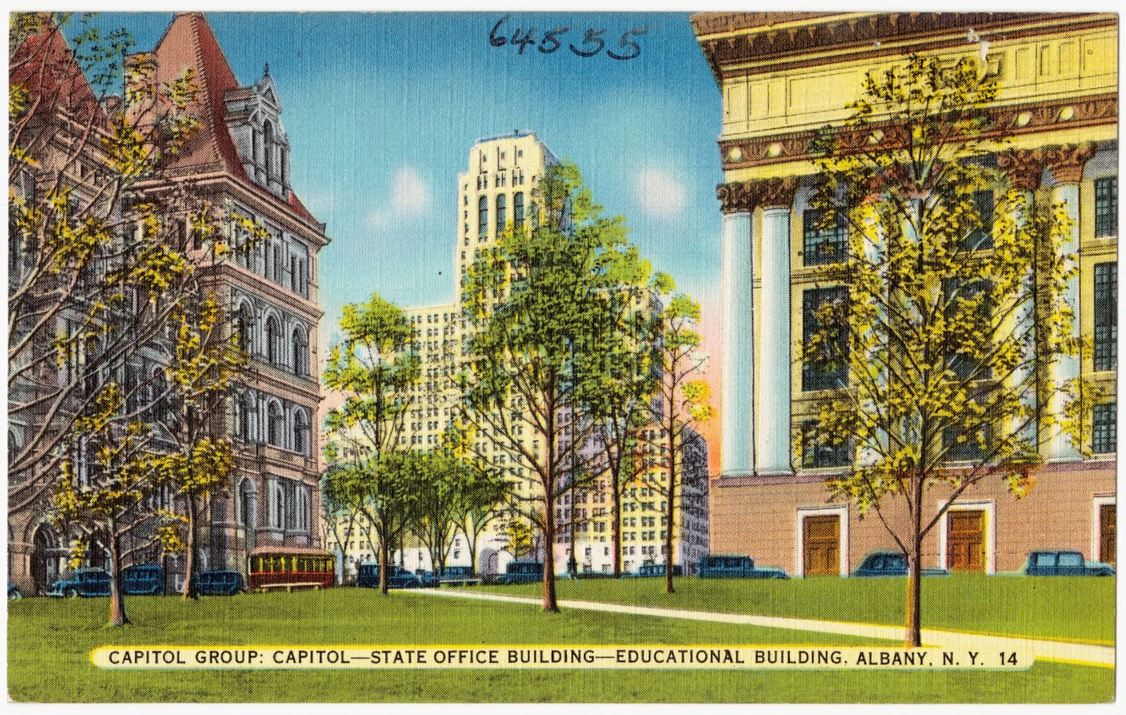Capitol group: Capitol -- State Office Building -- Educational Building, Albany, N. Y. 14, Boston Public Library - undated