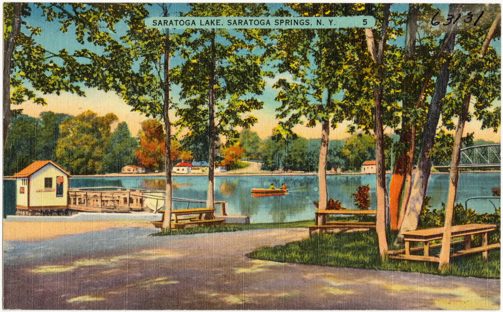 Saratoga Lake, Saratoga Springs, N. Y., Boston Public Library - undated