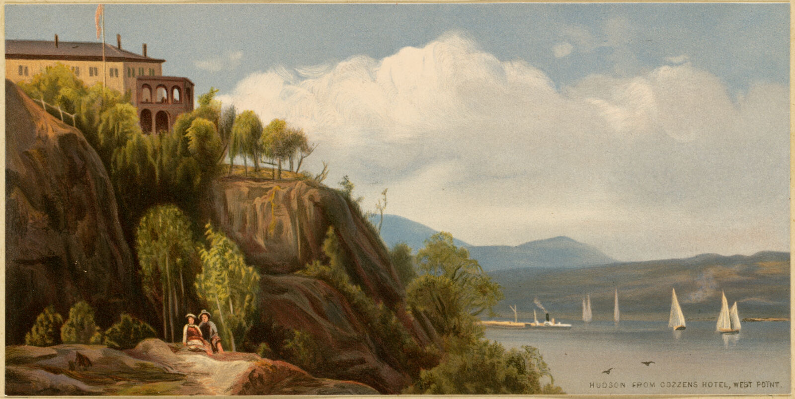 Hudson from Cozzens Hotel, West Point, Boston Public Library - undated