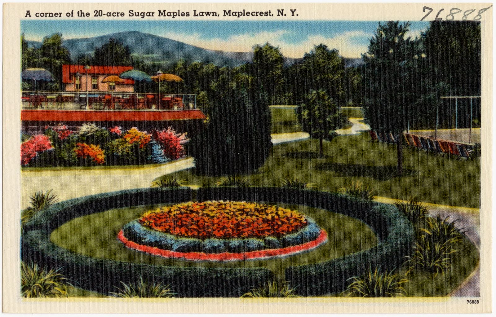 A corner of the 20-acre Sugar Maples Lawn, Maplecrest, N. Y., Boston Public Library - undated