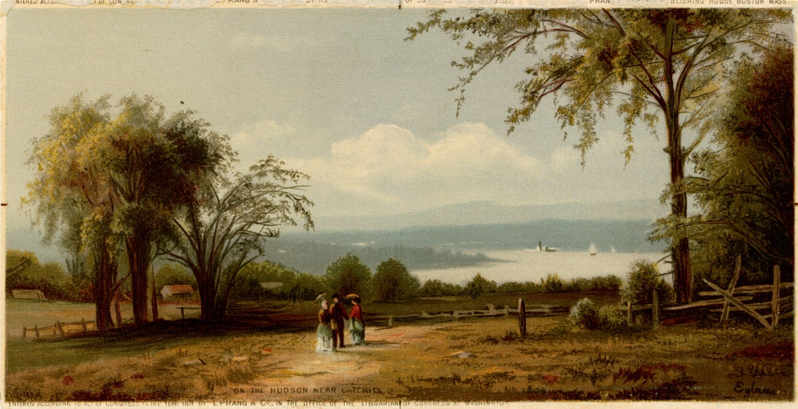 On the Hudson near Catskill, Boston Public Library - undated