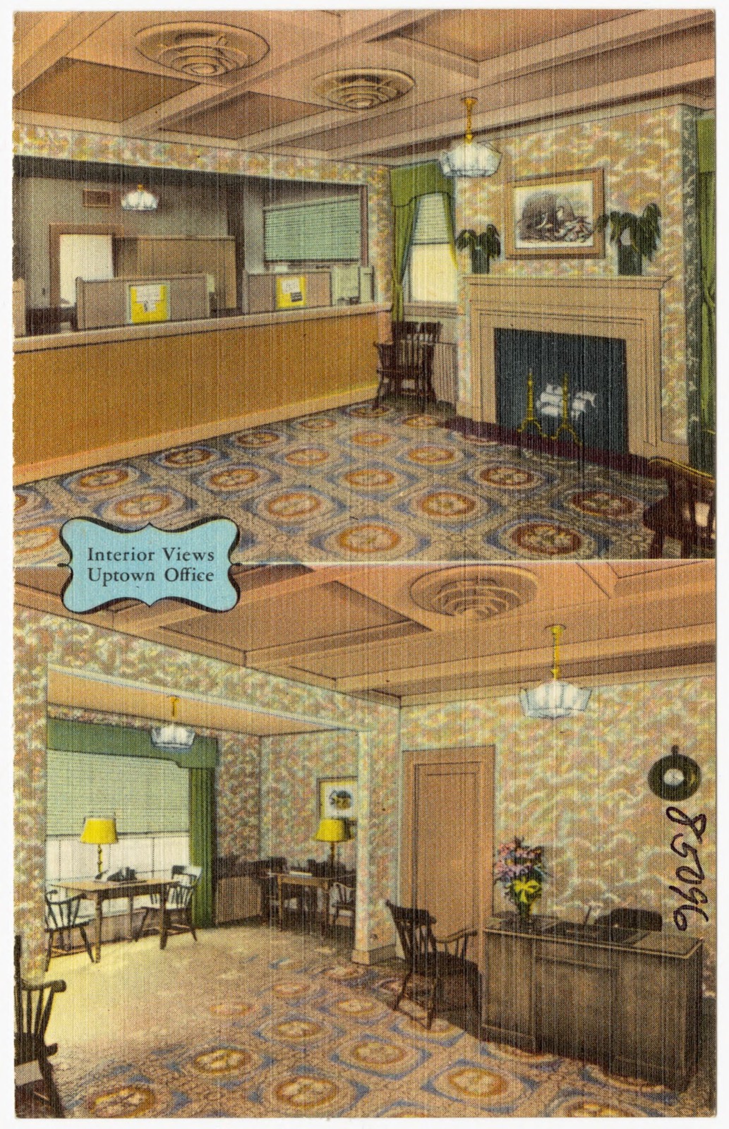 Interior views, Uptown Office, Boston Public Library - undated