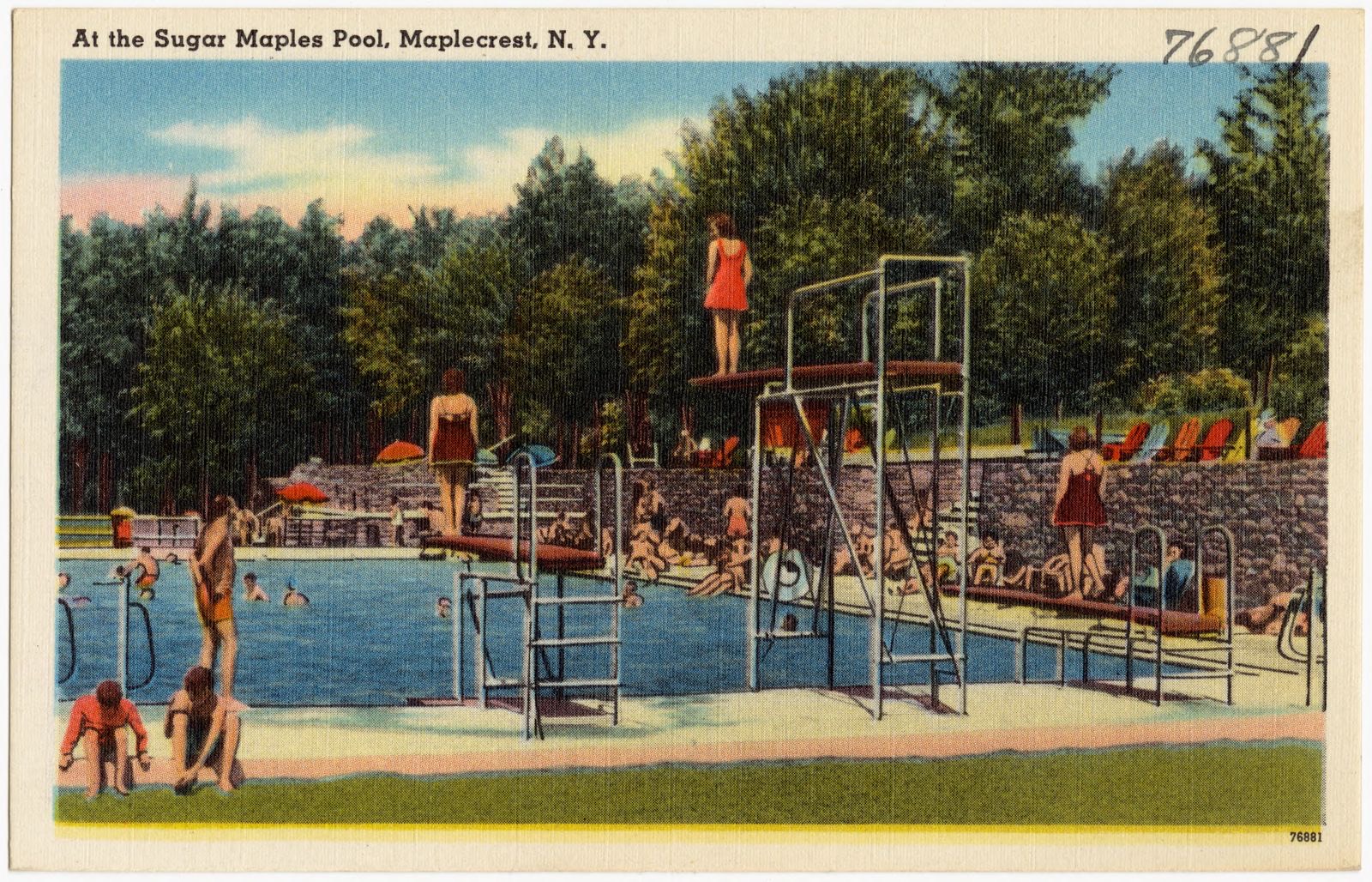 At the Sugar Maples Pool, Maplecrest, N. Y., Boston Public Library - undated