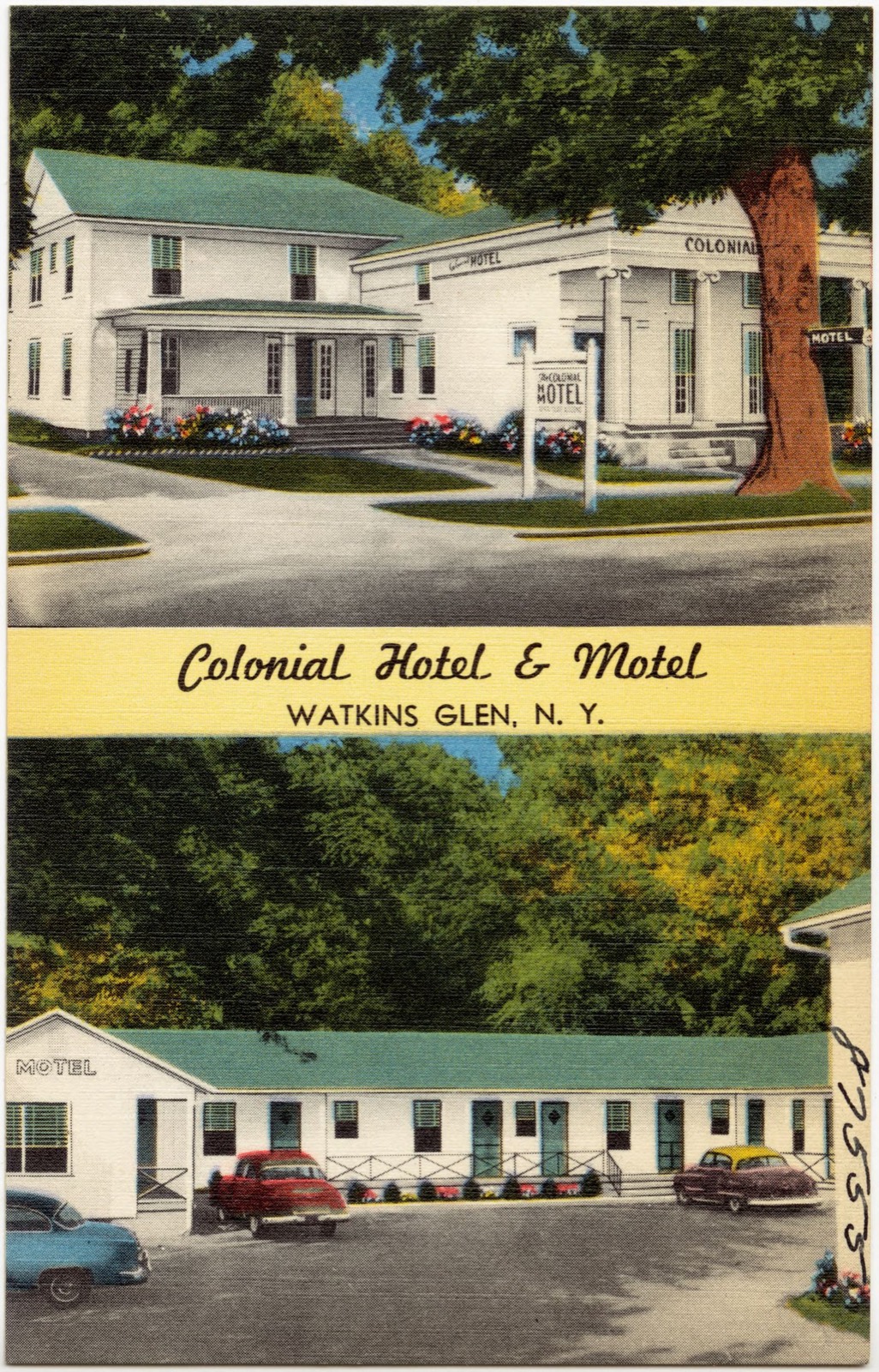 Colonial Hotel & Motel, Watkins Glen, N. Y., Boston Public Library - undated