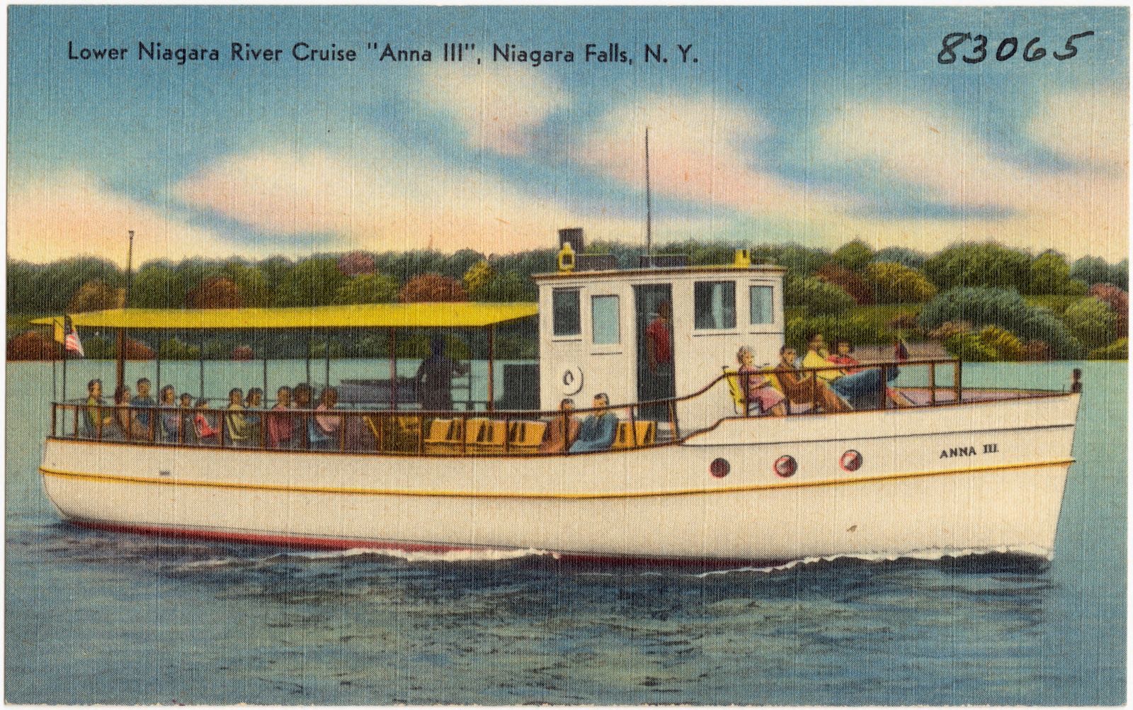 Lower Niagara River cruise "Anna III," Niagara Falls, N. Y., Boston Public Library - undated