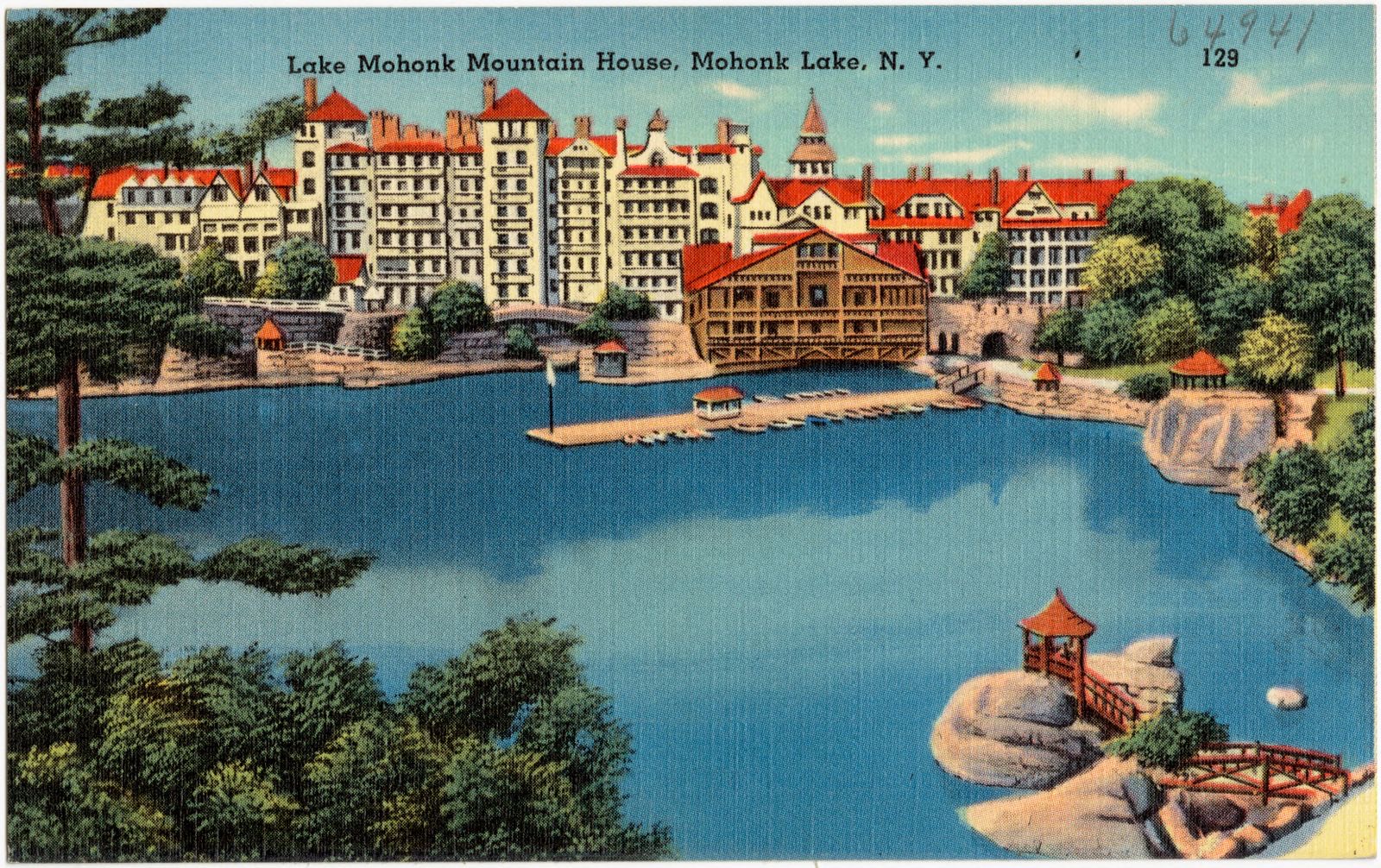 Lake Mohonk Mountain House, Mohonk Lake, N. Y., Boston Public Library - undated