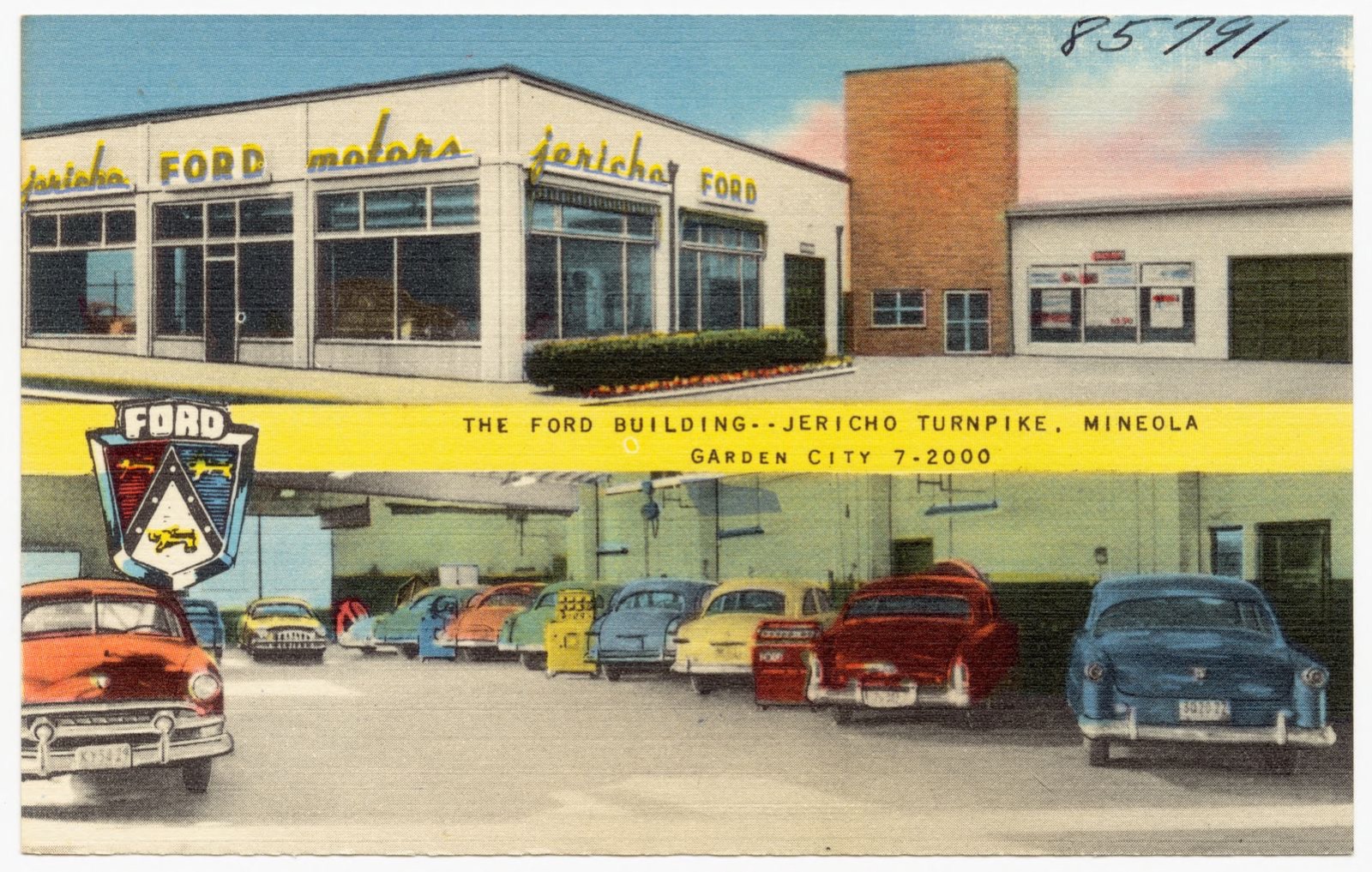 The Ford building -- Jericho Turnpike, Mineola, Garden City, Boston Public Library - undated