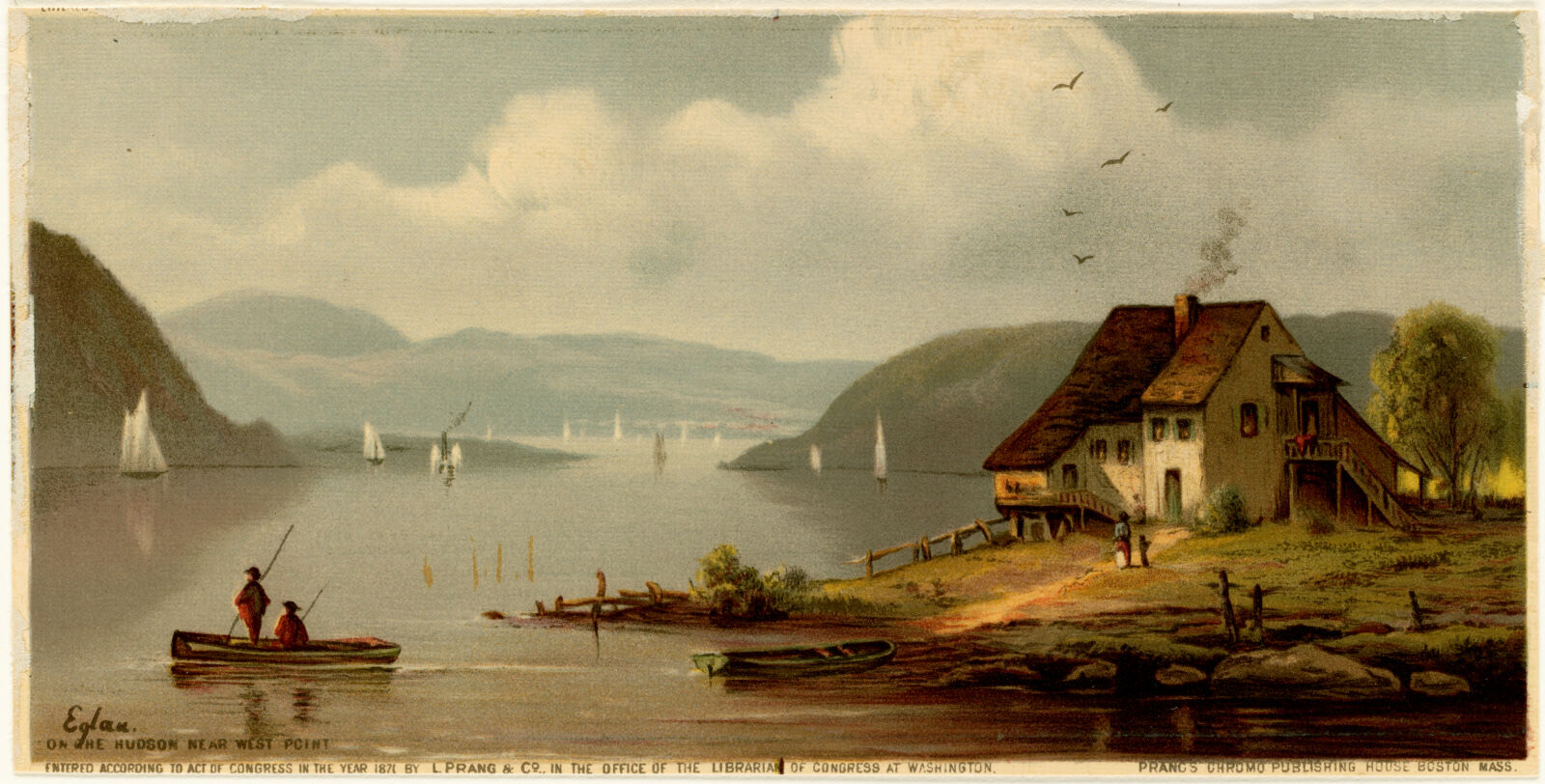 On the Hudson near West Point, Boston Public Library - undated