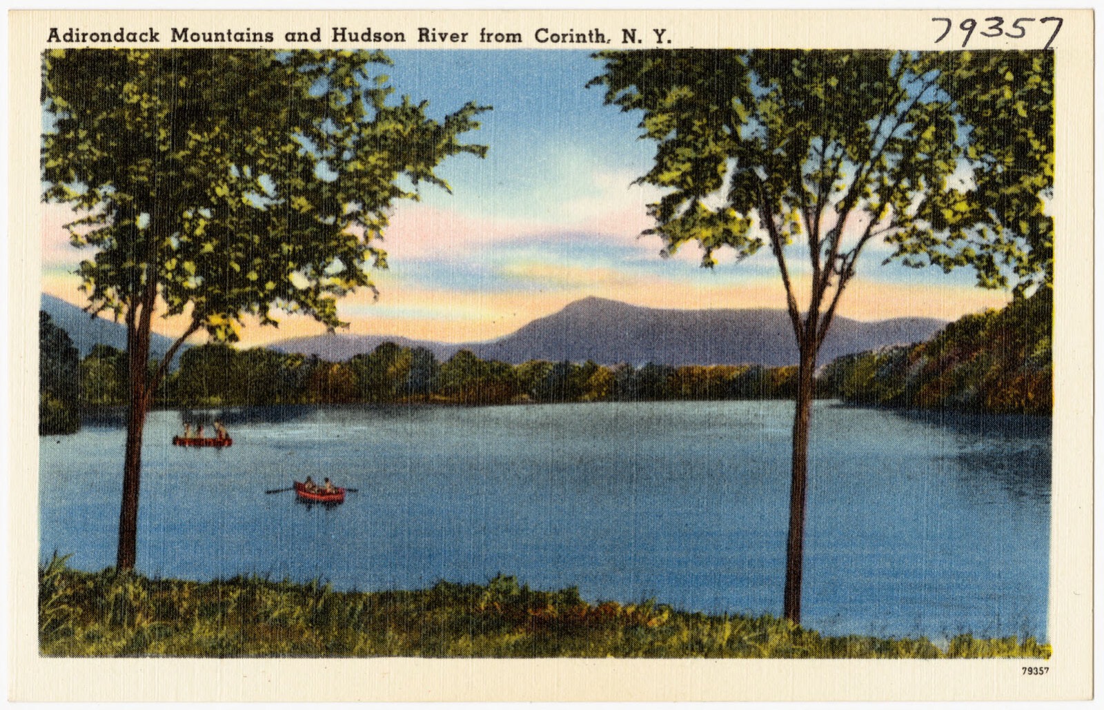 Adirondack Mountains and Hudson River from Corinth, N. Y., Boston Public Library - undated